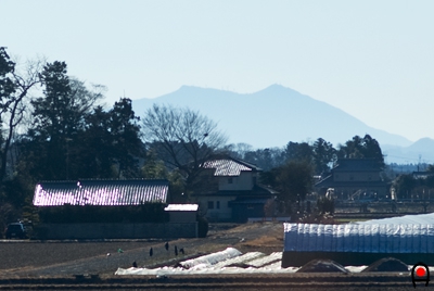 正月の筑波山遠景