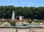 井頭公園バラ園と噴水の写真