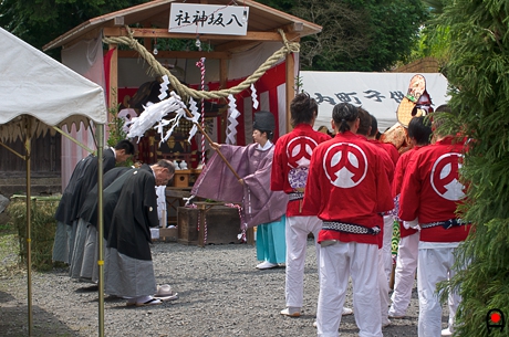 益子祇園祭還御祭神事の写真