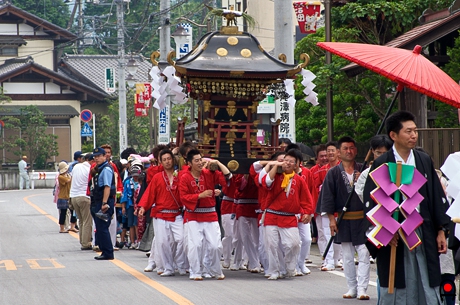 益子祇園祭還御祭神輿の写真