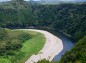 岩場展望台から那珂川の流れの写真