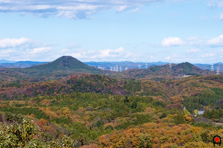 益子の森展望台から芳賀富士付近の写真