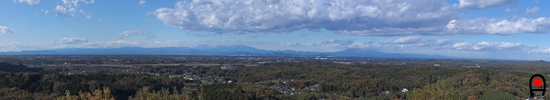 益子の森展望塔からの眺め11月の写真