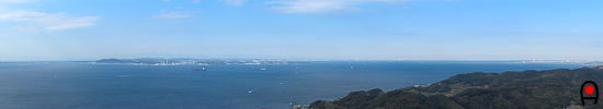 鋸山から東京湾の写真