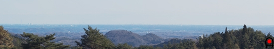 花立自然公園展望広場（海の見える丘）からの眺め望遠の写真