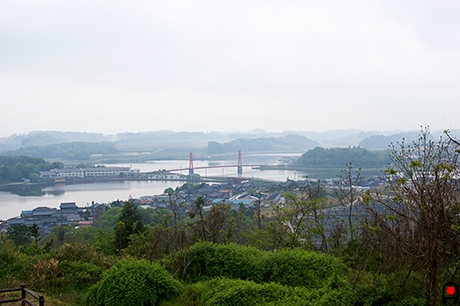 おわら夢ぐるま公園から北潟湖の写真
