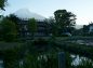 忍野八海 菖蒲池からの富士山の写真